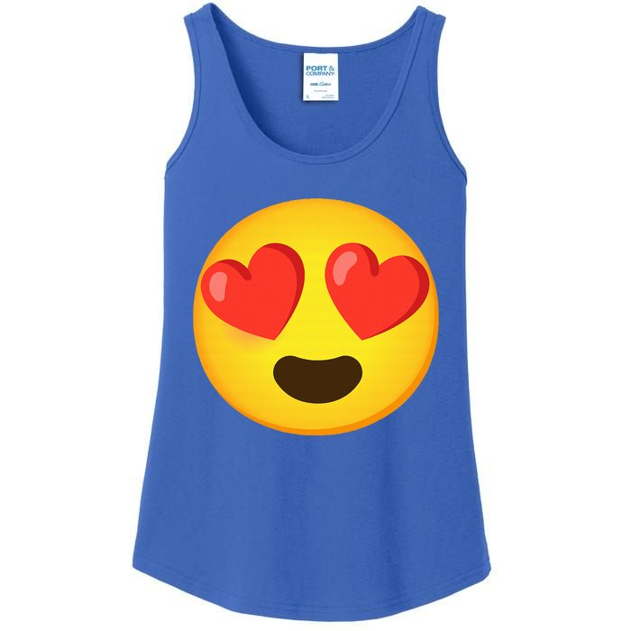 Emoticon Face grin hearts Ladies Essential Tank