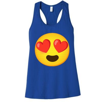 Emoticon Face grin hearts Women's Racerback Tank