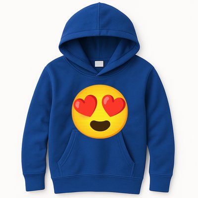 Emoticon Face grin hearts Kids Hoodie