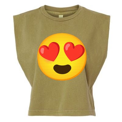 Emoticon Face grin hearts Garment-Dyed Women's Muscle Tee