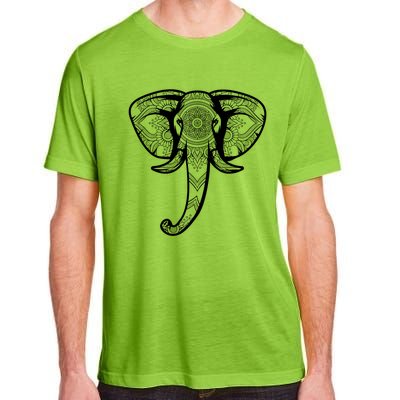 Elephant Floral Graphic Tee Yoga Lover Elephant Lovers Gift Meaningful Gift Adult ChromaSoft Performance T-Shirt