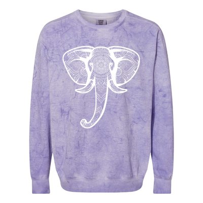 Elephant Floral Graphic Tee Yoga Lover Elephant Lovers Gift Meaningful Gift Colorblast Crewneck Sweatshirt