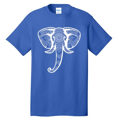 Elephant Floral Graphic Tee Yoga Lover Elephant Lovers Gift Meaningful Gift Tall T-Shirt