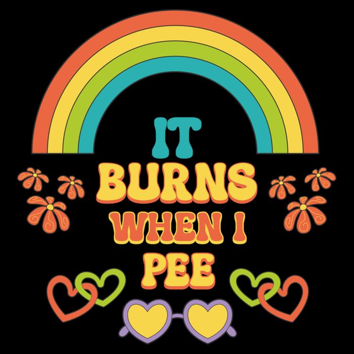Embarrassing Funny gift Inappropriate Burns When Pee Adult Humor Gift Cooling Performance Crew T-Shirt