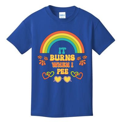 Embarrassing Funny gift Inappropriate Burns When Pee Adult Humor Gift Kids T-Shirt
