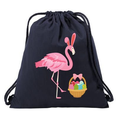 Easter Flamingo Gift Drawstring Bag