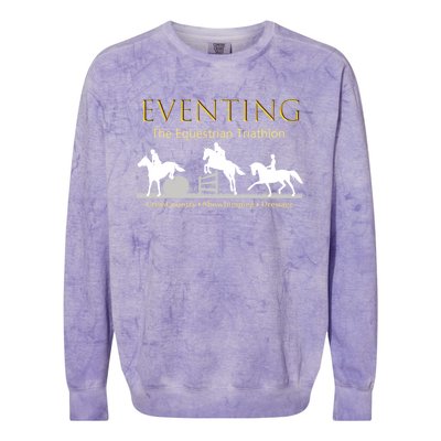 Eventing Funny Gift Funny Gift The Equestrian Triathlon Colorblast Crewneck Sweatshirt