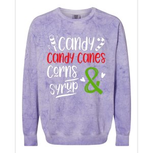 Elf Food Group Candy Candy Canes Corn & Syrup Christmas Colorblast Crewneck Sweatshirt