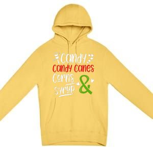 Elf Food Group Candy Candy Canes Corn & Syrup Christmas Premium Pullover Hoodie