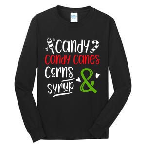 Elf Food Group Candy Candy Canes Corn & Syrup Christmas Tall Long Sleeve T-Shirt