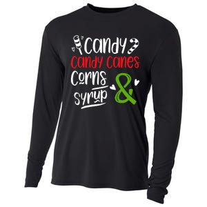 Elf Food Group Candy Candy Canes Corn & Syrup Christmas Cooling Performance Long Sleeve Crew