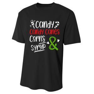 Elf Food Group Candy Candy Canes Corn & Syrup Christmas Performance Sprint T-Shirt