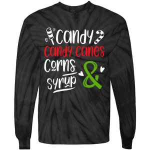 Elf Food Group Candy Candy Canes Corn & Syrup Christmas Tie-Dye Long Sleeve Shirt