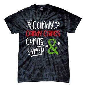 Elf Food Group Candy Candy Canes Corn & Syrup Christmas Tie-Dye T-Shirt