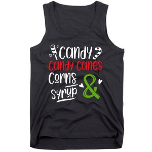 Elf Food Group Candy Candy Canes Corn & Syrup Christmas Tank Top