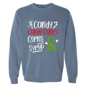 Elf Food Group Candy Candy Canes Corn & Syrup Christmas Garment-Dyed Sweatshirt