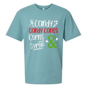 Elf Food Group Candy Candy Canes Corn & Syrup Christmas Sueded Cloud Jersey T-Shirt