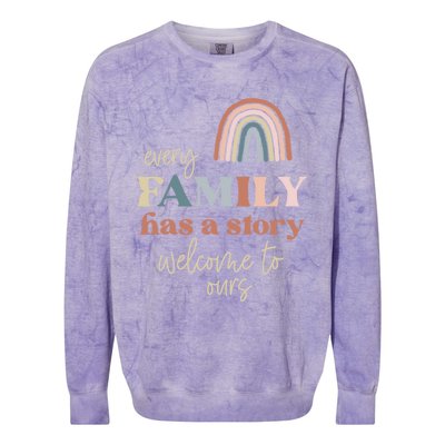 Every Family Has A Story This Is Ours Reunion Group Matching Great Gift Colorblast Crewneck Sweatshirt