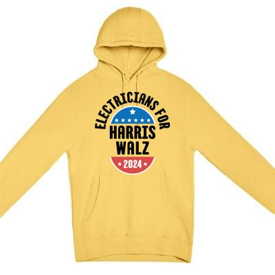 Electricians For Harris Walz 2024 Gift Premium Pullover Hoodie