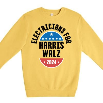 Electricians For Harris Walz 2024 Gift Premium Crewneck Sweatshirt