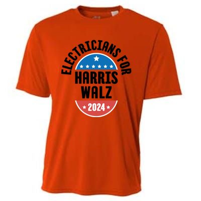 Electricians For Harris Walz 2024 Gift Cooling Performance Crew T-Shirt