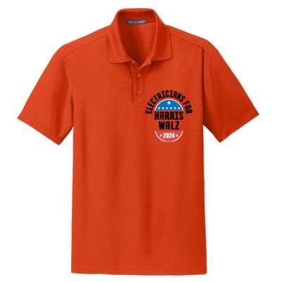 Electricians For Harris Walz 2024 Gift Dry Zone Grid Polo