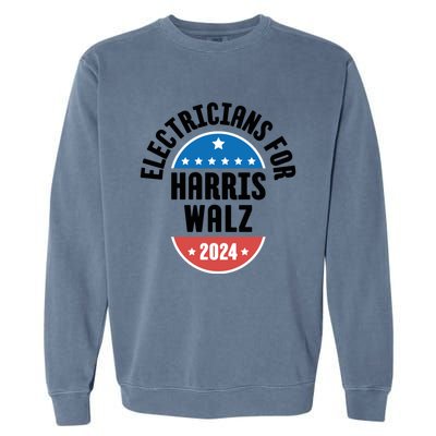 Electricians For Harris Walz 2024 Gift Garment-Dyed Sweatshirt