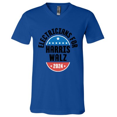 Electricians For Harris Walz 2024 Gift V-Neck T-Shirt