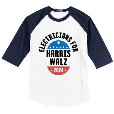 Electricians For Harris Walz 2024 Gift Baseball Sleeve Shirt