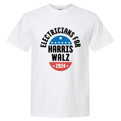 Electricians For Harris Walz 2024 Gift Garment-Dyed Heavyweight T-Shirt