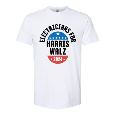 Electricians For Harris Walz 2024 Gift Softstyle CVC T-Shirt