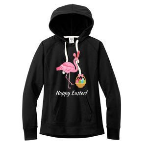 Easter Flamingo Happy Easter Eggs Gift Women's Fleece Hoodie