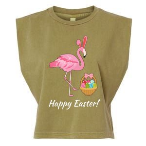 Easter Flamingo Happy Easter Eggs Gift Garment-Dyed Women's Muscle Tee