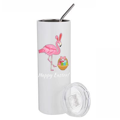 Easter Flamingo Happy Easter Eggs Gift Stainless Steel Tumbler