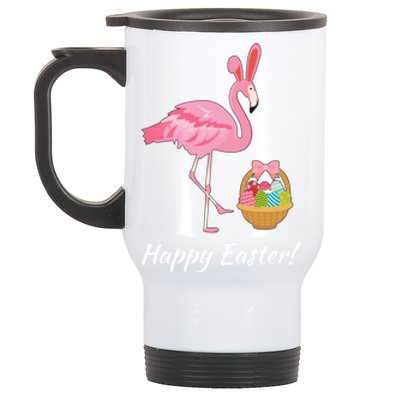 Easter Flamingo Happy Easter Eggs Gift Stainless Steel Travel Mug