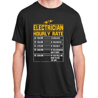 Electrician funny hourly rate gift for Electrician Dad Adult ChromaSoft Performance T-Shirt