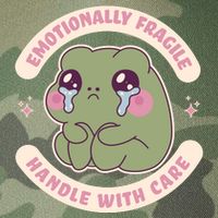 Emotionally Fragile Handle With Care Cute Crying Frog Legacy Tie Dye Trucker Hat