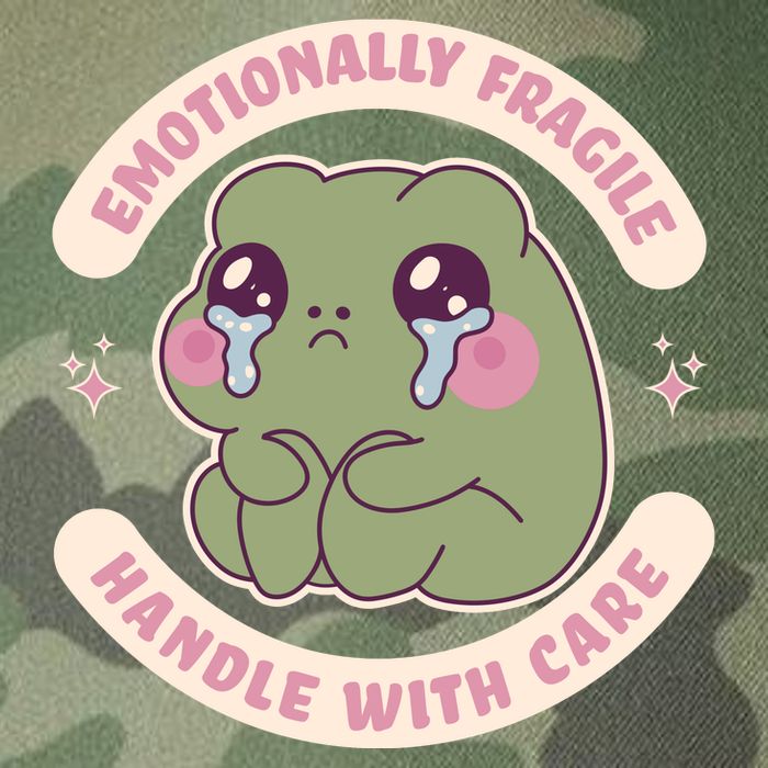 Emotionally Fragile Handle With Care Cute Crying Frog Legacy Tie Dye Trucker Hat