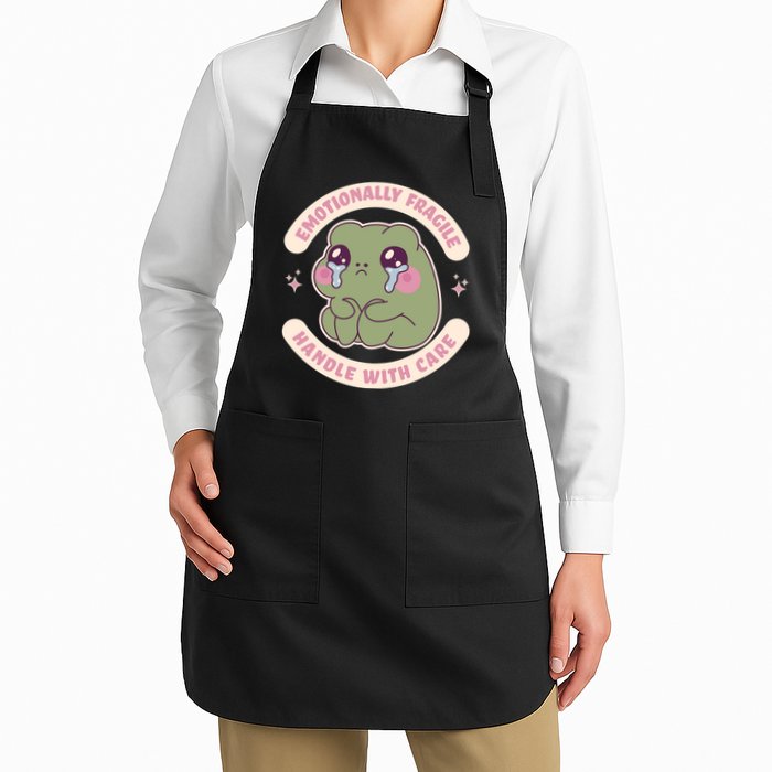 Emotionally Fragile Handle With Care Cute Crying Frog Apron