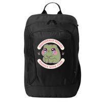 Emotionally Fragile Handle With Care Cute Crying Frog City Backpack