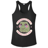 Emotionally Fragile Handle With Care Cute Crying Frog Ladies PosiCharge Competitor Racerback Tank