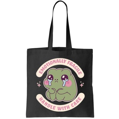 Emotionally Fragile Handle With Care Cute Crying Frog Bag