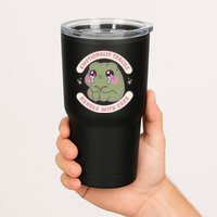 Emotionally Fragile Handle With Care Cute Crying Frog Tumbler