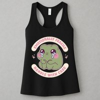 Emotionally Fragile Handle With Care Cute Crying Frog Womens Tank Top