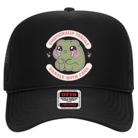 Emotionally Fragile Handle With Care Cute Crying Frog Trucker Hat