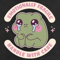 Emotionally Fragile Handle With Care Cute Crying Frog Trucker Hat