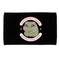 Emotionally Fragile Handle With Care Cute Crying Frog Microfiber Hand Towel