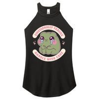 Emotionally Fragile Handle With Care Cute Crying Frog Women's Perfect Tri Rocker Tank