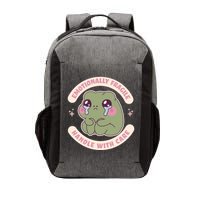 Emotionally Fragile Handle With Care Cute Crying Frog Vector Backpack