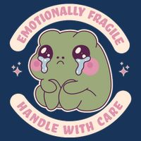 Emotionally Fragile Handle With Care Cute Crying Frog Infant Baby Jersey Bodysuit